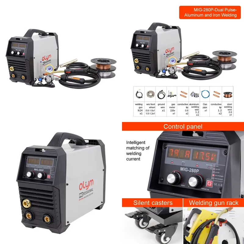 Tig Welder Machine - MIG 280 Pulse Inverter Welder Aluminum